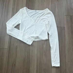 Garage Cropped Long Sleeve Shirt